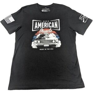 Grunt Style American Muscle T-Shirt Black Short Sleeve - Men XL Made In USA